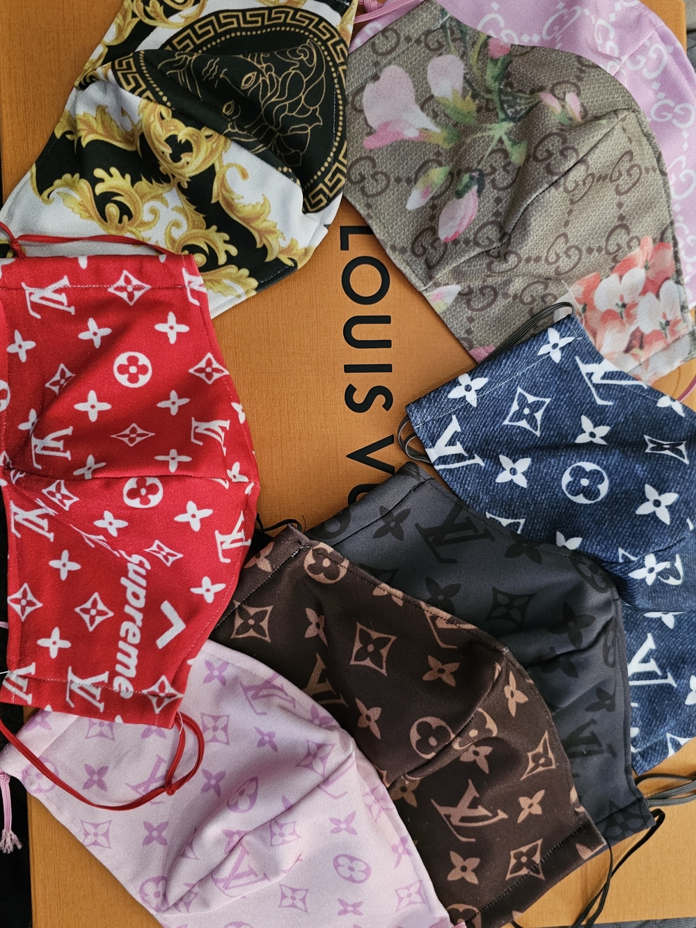 Louis Vuitton Multicolor Monogram and Patterned Face Mask Set